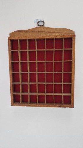 Vintage holz wandregal curio - wandregal,
